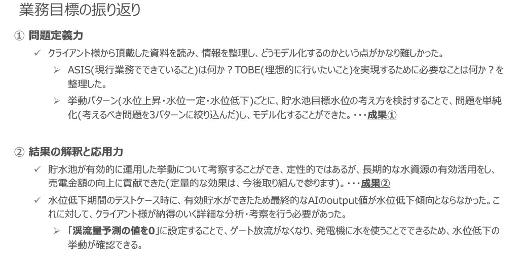 Sさんの業務目標の振り返り